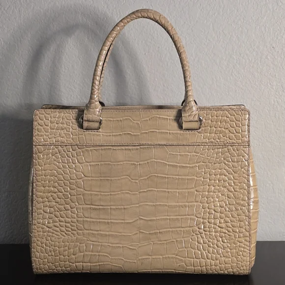 Kate Spade Romy Perri Lane Croco Rosy Beige Bag - Picture 3 of 14